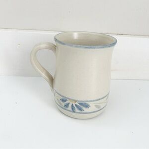 Studio Potter Blue & Cream Floral Coffee Mug Made in Alberta